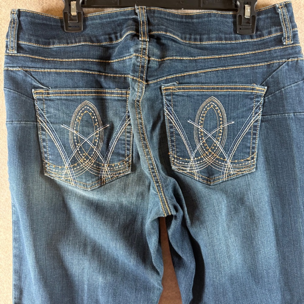 Wrangler Bootcut Jeans 13/14 x 34 Blue Embroidered Pockets 10MWZMT 10MWAMT - Picture 5 of 9